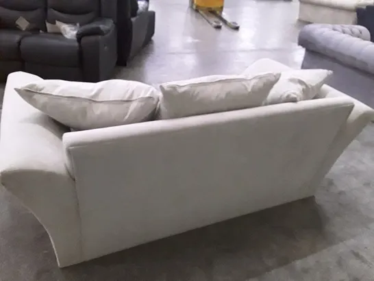 QUALITY DESIGNER 2 SEATER SOFA - WHITE FABRIC