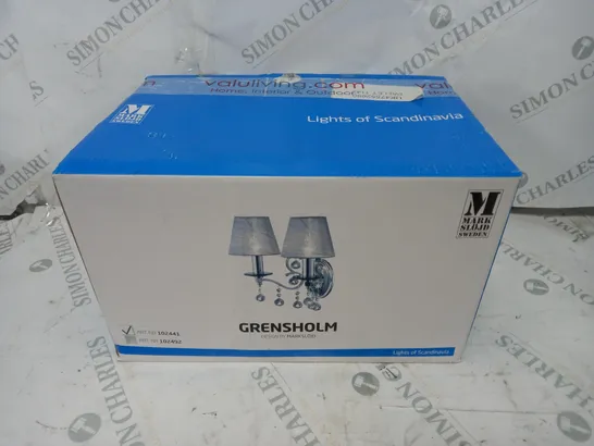 BOXED MARKSLOJD GRENSHOLM 2-LIGHT CANDLE WALL LIGHT