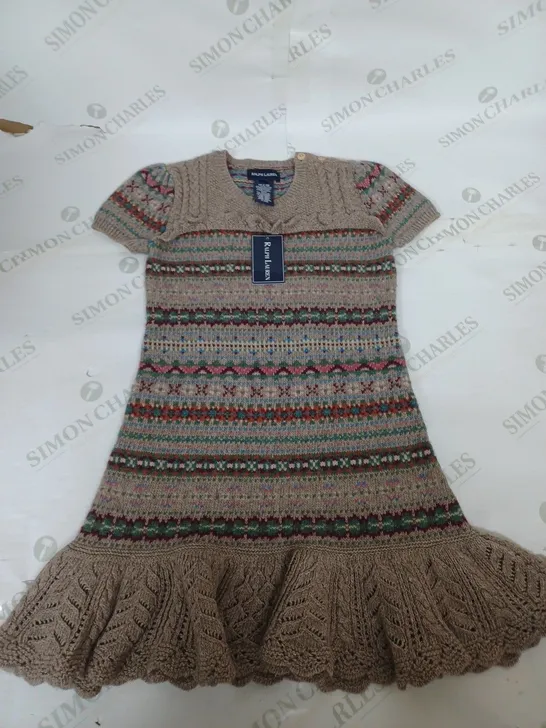 RALPH LAUREN GIRLS KNITTED DRESS SIZE 6