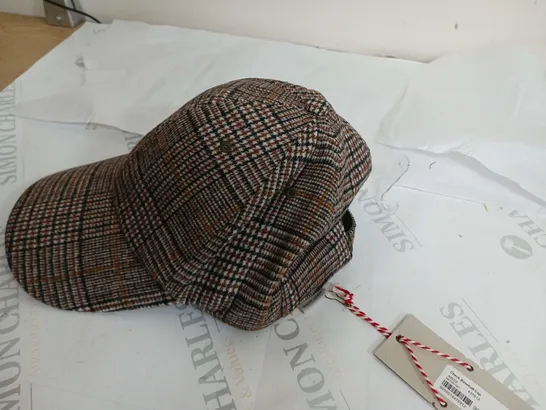 WHITESTUFF CHECK BASEBALL CAP BROWN ONE SIZE