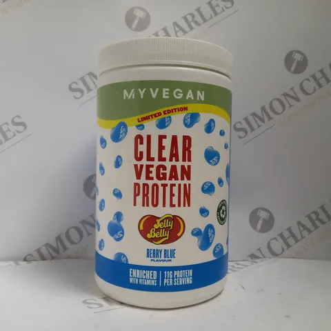 MYVEGAN CLEAR VEGAN PROTEIN JELLY BELLY BERRY BLUE FLAVOUR 320G 