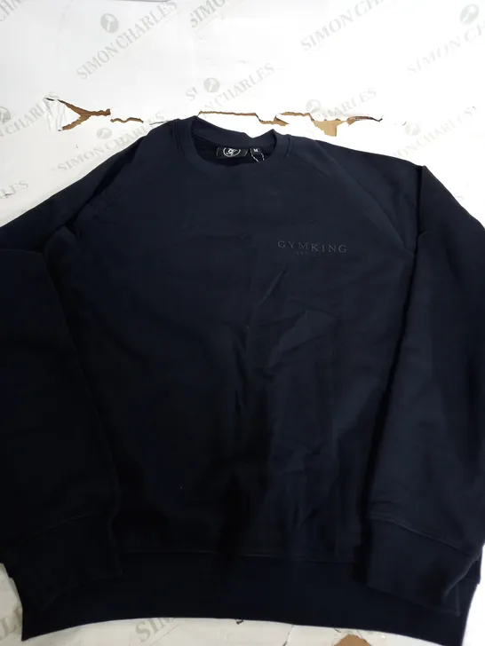 GYM KING EST LEGACY CREW NAVY JUMPER - M