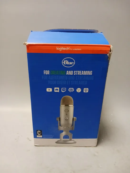 LOGITECH OR CREATORS BLUE YETI PREMIUM MULTI-PATTERN USB MICROPHONE