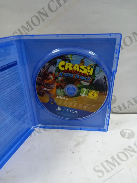 CRASH BANDICOOT N SANE TRILOGY ON PS4