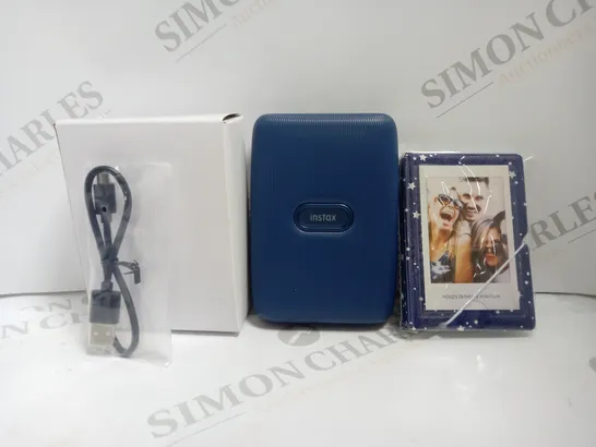 BOXED INSTAX MINI LINK SMARTPHONE PRINTER DARK DENIM BLUE PRINTER BUNDLE 