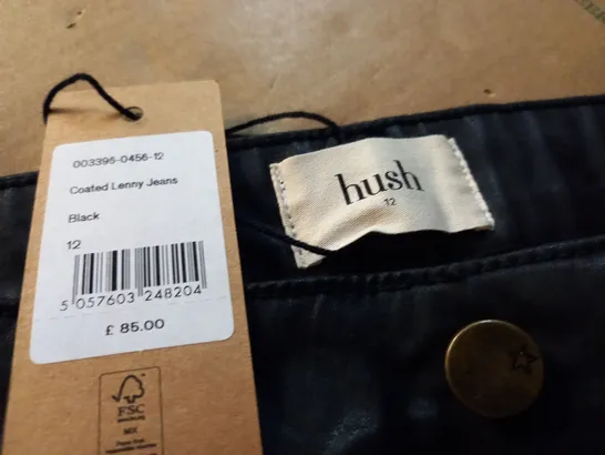 HUSH COATED LENNY JEANS IN BLACK - 12