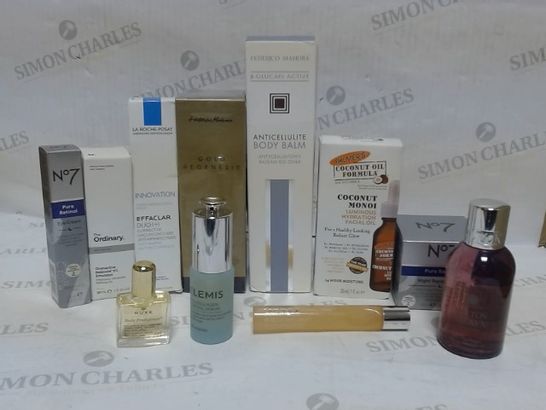 LOT OF APPROXIMATELY 10 ASSORTED SKIN CARE ITEMS, TO INCLUDE NUXE, ELEMIS, CLINIQUE, ETC