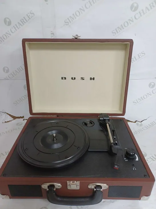 BOXED BUSH CLASSIC TURNTABLE BROWN 