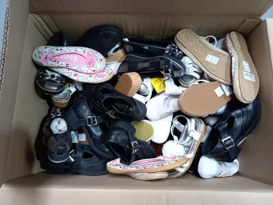 APPROXIMATELY 14 ASSORTED KIDS PAIRS OF SHOES IN VARIOUS COLOURS, STYLES, AND SIZES