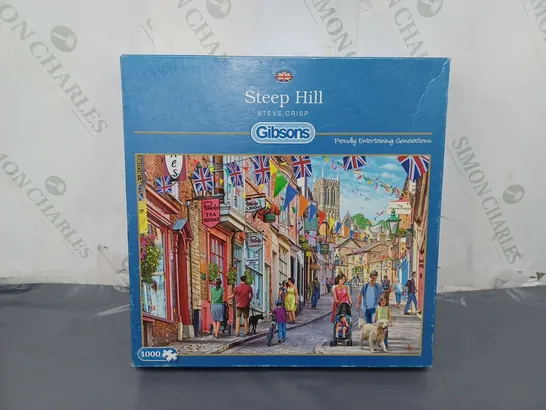 BOXED GIBSONS STEEP HILL 1000 PIECE PUZZLE