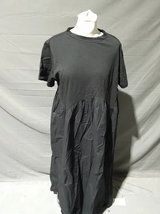 NOBODY'S CHILD MAINE MIDI DRESS PLAIN IN BLACK SIZE 40EU