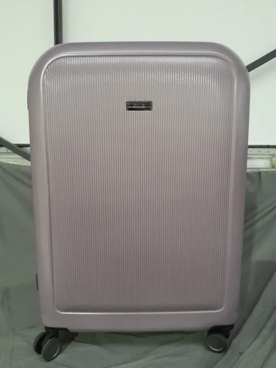 ROCK 8 WHEEL HARDSHELL LARGE SUITCASE IN PINK