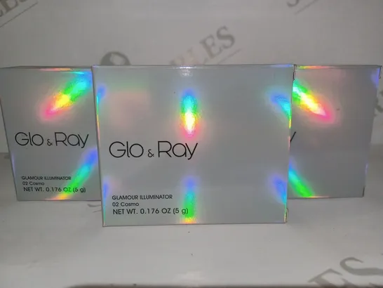 LOT OF 3 GLO & RAY GLAMOUR ILLUMINATOR