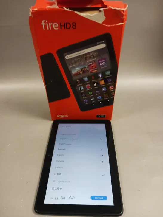 BOXED AMAZON FIRE HD8 TABLET 