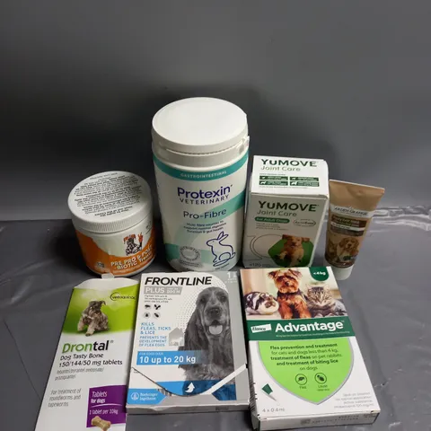 LOT OF APPROX. 20 PET CARE ITEMS TO INCLUDE FRONTLINE, ADVANTAGE AND BOB MARTIN