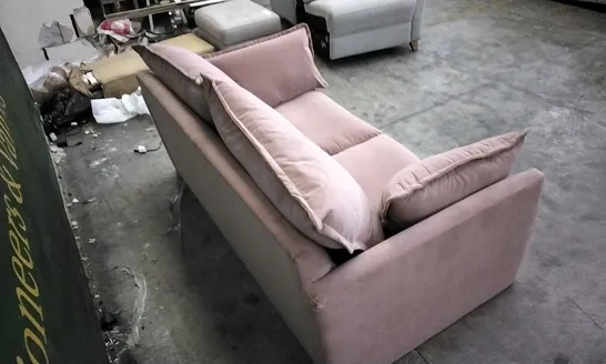 THE LOUNGE COMPANY SUNSET PINK 2 SEATER PLUSH SOFA