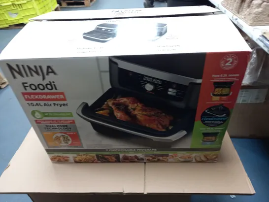 NINJA 10.4L FOODI FLEXDRAWER DUAL AIR FRYER IN BLACK AF500UK