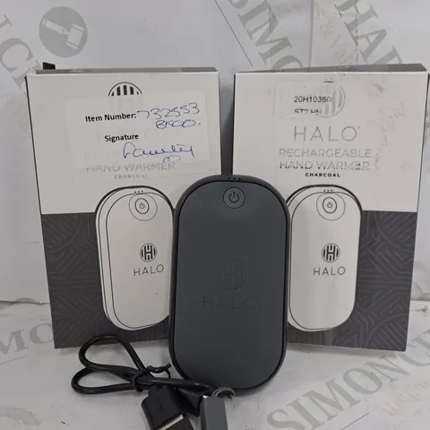 SET OF 2 HALO RECHARGEABLE HAND WARMERS