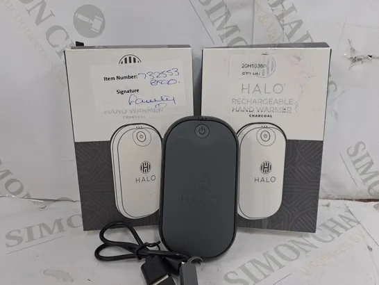 SET OF 2 HALO RECHARGEABLE HAND WARMERS