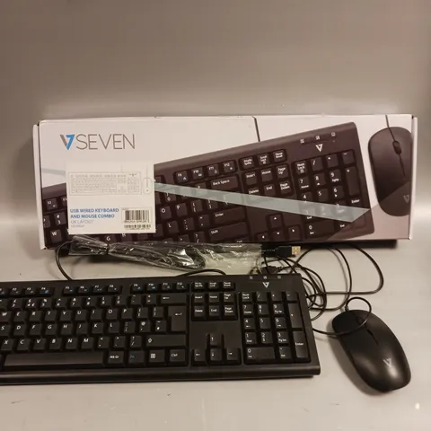 BOXED SEVEN USB WIRED KEYBOARD AND MOUSE COMBO 