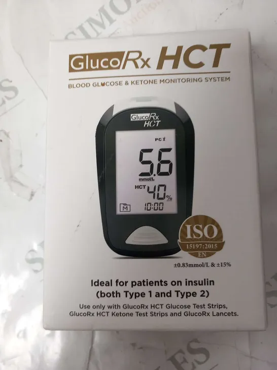 BOXED GLUCO RX HCT BLOOD GLUCOSE AND KETONE MONITORING SYSTEM