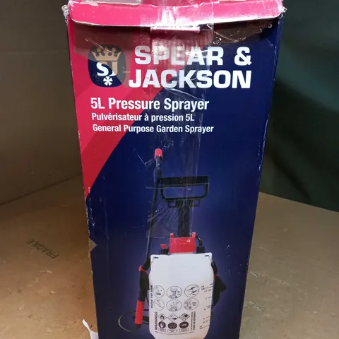 SPEAR AND JACKSON 5L PRESSURE SPRAYER