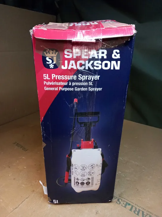 SPEAR AND JACKSON 5L PRESSURE SPRAYER