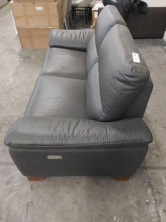 DESIGNER 3 SEATER LEATHER UPHOLSTERED ELECTRIC RECLINER SOFA 