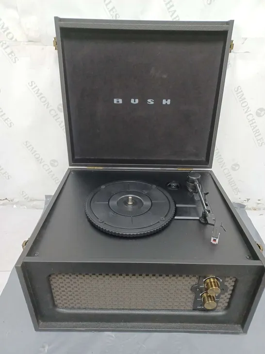 BUSH PORTABLE WOODEN TURNTABLE IN BLACK