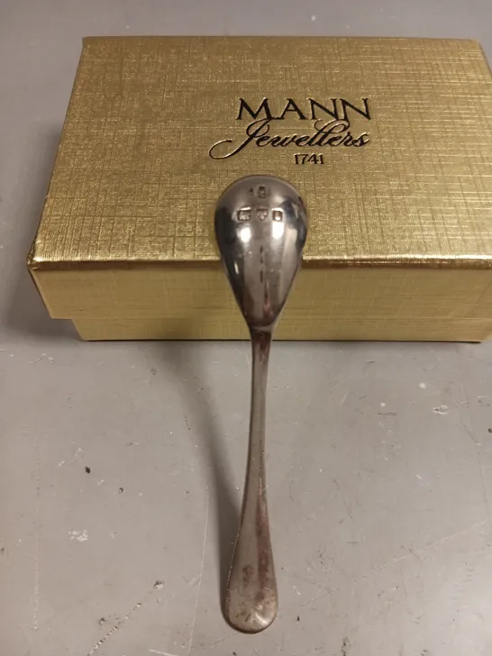 MANN JEWELLERS MINIATURE SILVER SPOON 