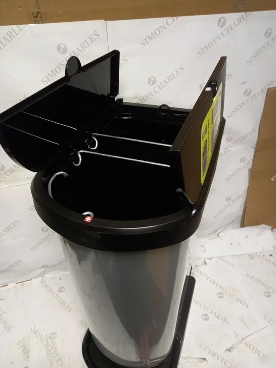 ROTHO MONO AND DUO PEDAL BIN BLACK/SILVER