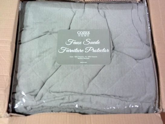 COZEE HOME FAUX SUEDE QUILTED FURNITURE PROTECTOR