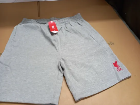 LIVERPOOL GREY FLEECE SHORTS - L 