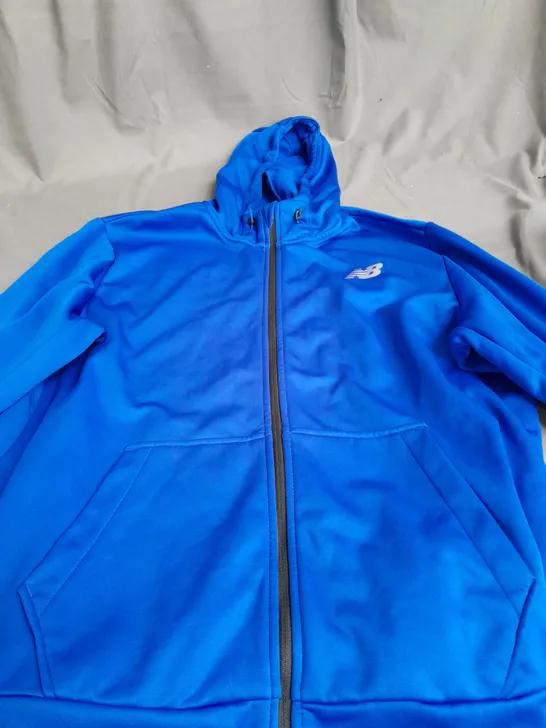 NEW BALANCE BLUE JACKET WITH HOOD - LARGE