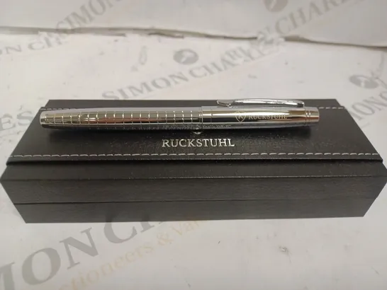 RUCKSTUHL STAINLESS STEEL LUXURY PEN IN GIFT BOX – HAND ASSEMBLED 