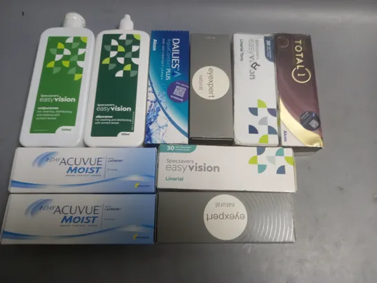 LOT OF ASSORTED EYECARE ITEMS TO INCLUDE SPECSAVERS, ACUVUE AND TOTAL 1