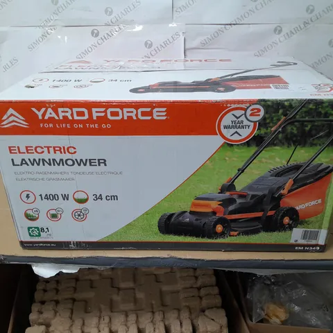 BOXED YARD FORCE ELECTRIC LAWNMOWER 