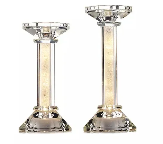 JM BY JULIEN MACDONALD SET OF 2 PRE LIT CANDLE HOLDERS