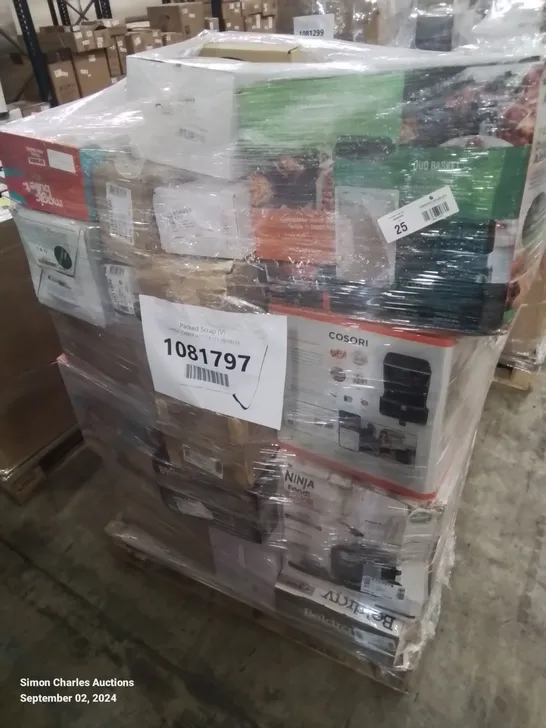 PALLET OF APPROXIMATELY 37 UNPROCESSED RAW RETURN HOUSEHOLD AND ELECTRICAL GOODS TO INCLUDE;