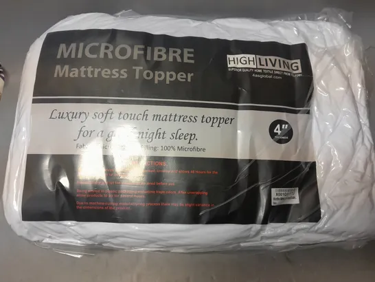 HIGHLIVING MICROFIBRE MATTRESS TOPPER - DOUBLE