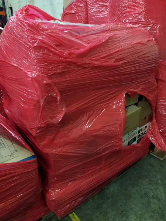 PALLET OF ASSORTED PRODUCTS INCLUDING AUTO SWING CHAIR, SMART AIR FRYER, CYLINDER VACUUM, MATTRESS 