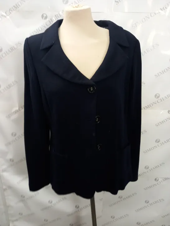 HOBBS LADIES BLACK BUTTON FRONT JACKET - 14