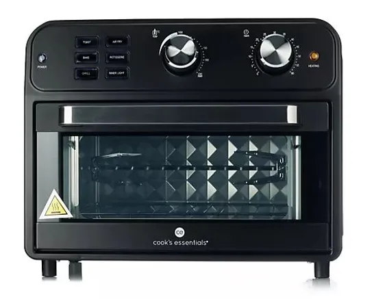 OUTLET COOK'S ESSENTIALS 21L AIRFRYER OVEN WITH ROTISSERIE BLACK