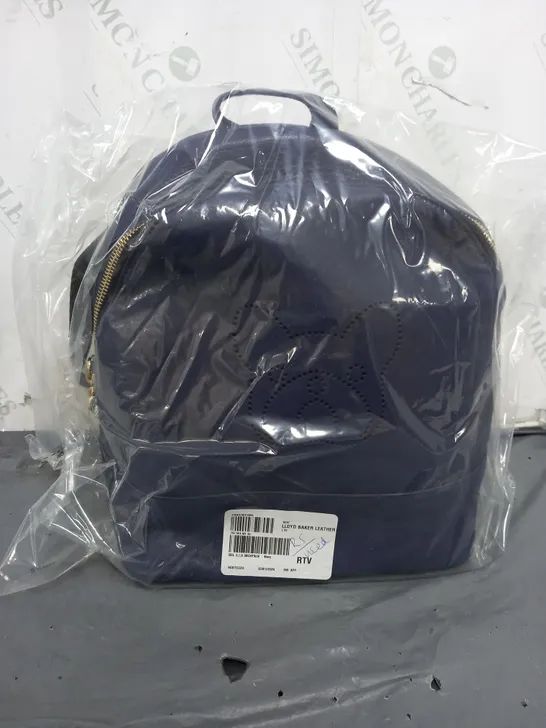 LLOYD LEATHER NAVY BLUE BACKPACK 