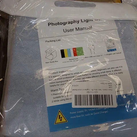 BOX OF PHOTOGRAPHY LIGHT BOX STUDIO TENTS (1 BOX)