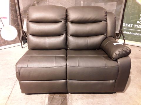 ROTHEBURY BLACK FAUX LEATHER MANUAL RECLINING SECTION