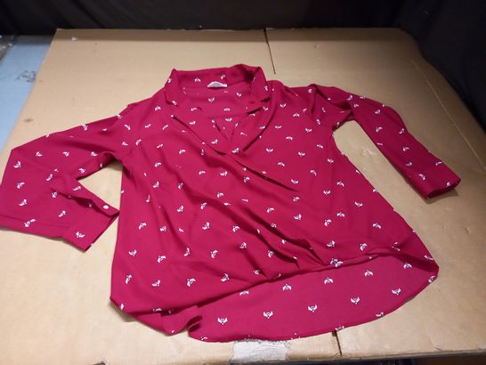 HUSH BEE THEMED RED BLOUSE - 10