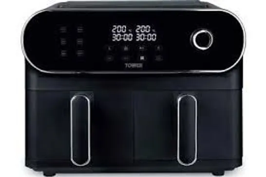 BOXED TOWER T17144 VORTX 10.4L DUO BASKET AIR FRYER RRP £179