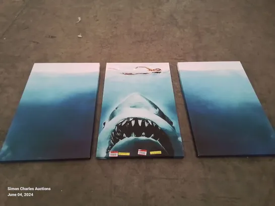 SET OF 3 JAWS INSPIRED CANVAS PRINTS