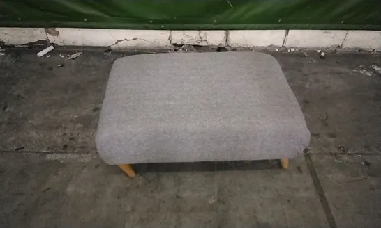 QUALITY DESIGNER GREY FABRIC FOOTSTOOL 